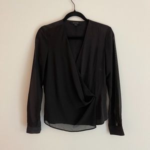 All Saints | Black Silk Blouse | Size 4